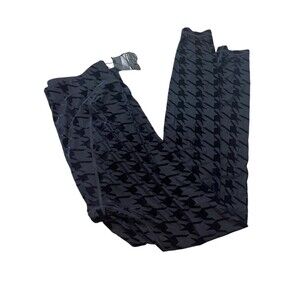 Savage X‎ Fenty Sport Leggings Womens XL Black Gray High-Waist Houndstooth